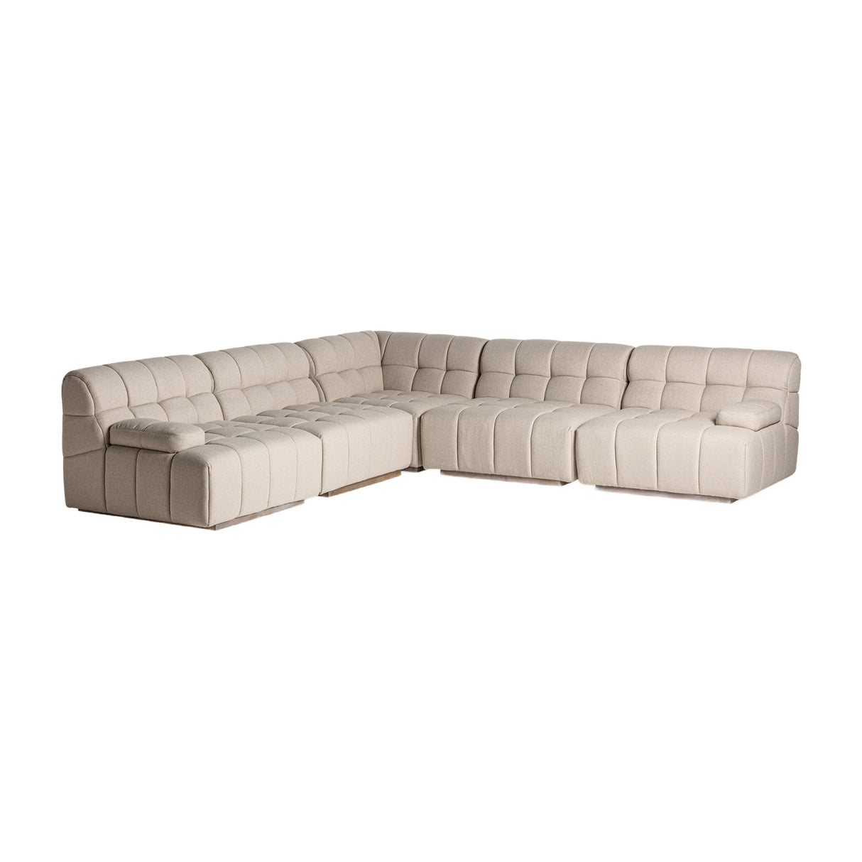 Modern furniture - White Square-Tufted Module Sofa - www.oroa.com | Oroa.com