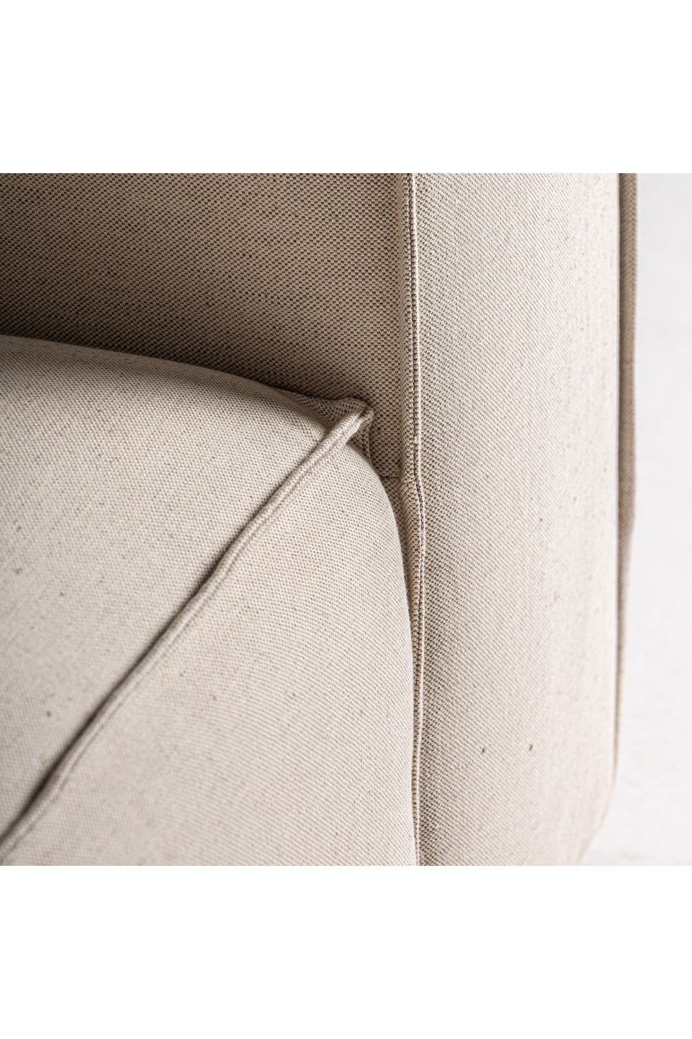 White Linen Angular Armchair | Vical Home Krakau | Oroa.com