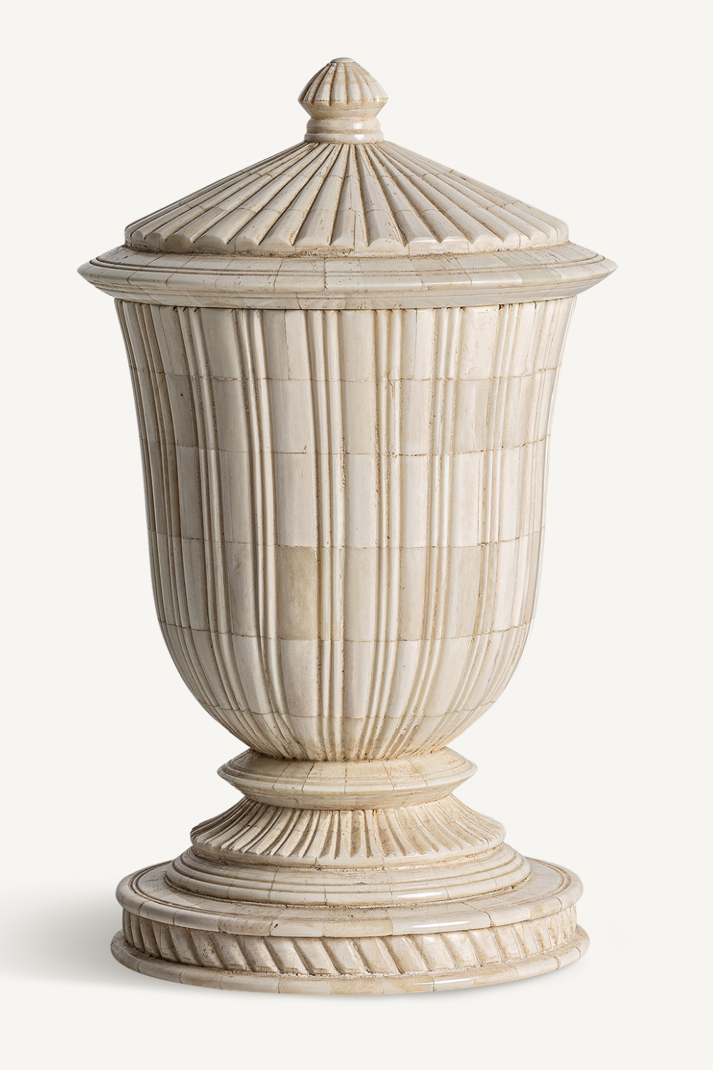 Ivory Colored Lidded Vase | Vical Home Jarek | Oroa.com