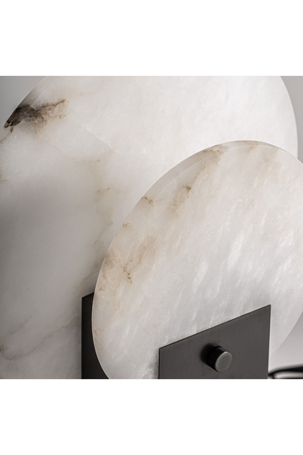 Round White Stone Table Lamp | Vical Home | Oroa.com