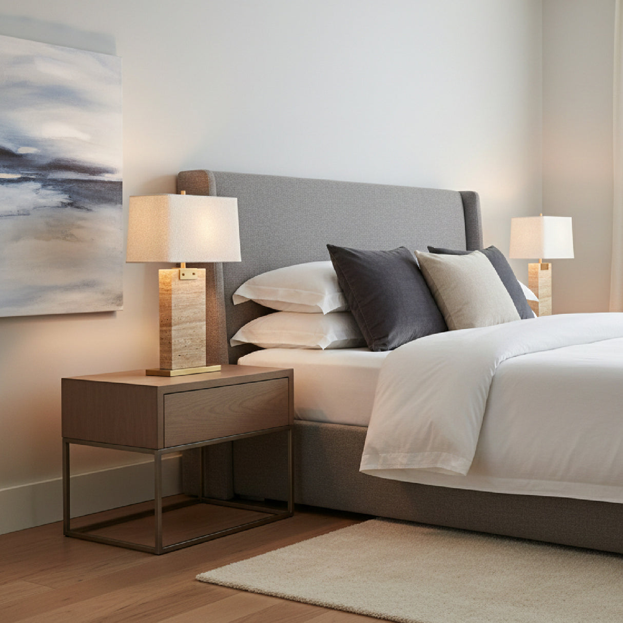 Brown Travertine Table Lamp | Vical Home | Oroa.com