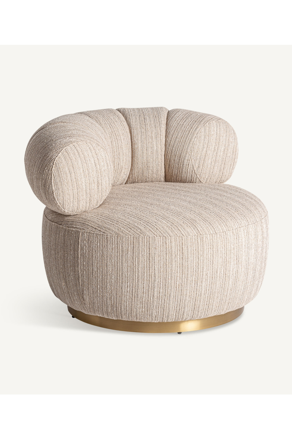 Beige Bouclé Round Armchair | Vical Home Hofsos | Oroa.com