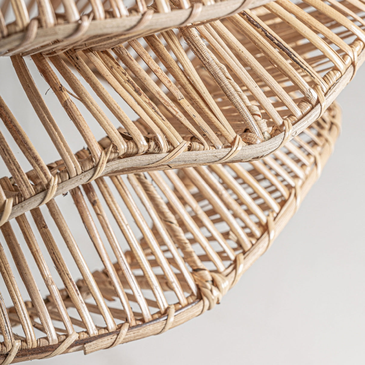 Modern European furniture - Boho Rattan Layered Pendant Light - www.oroa.com | Oroa.com