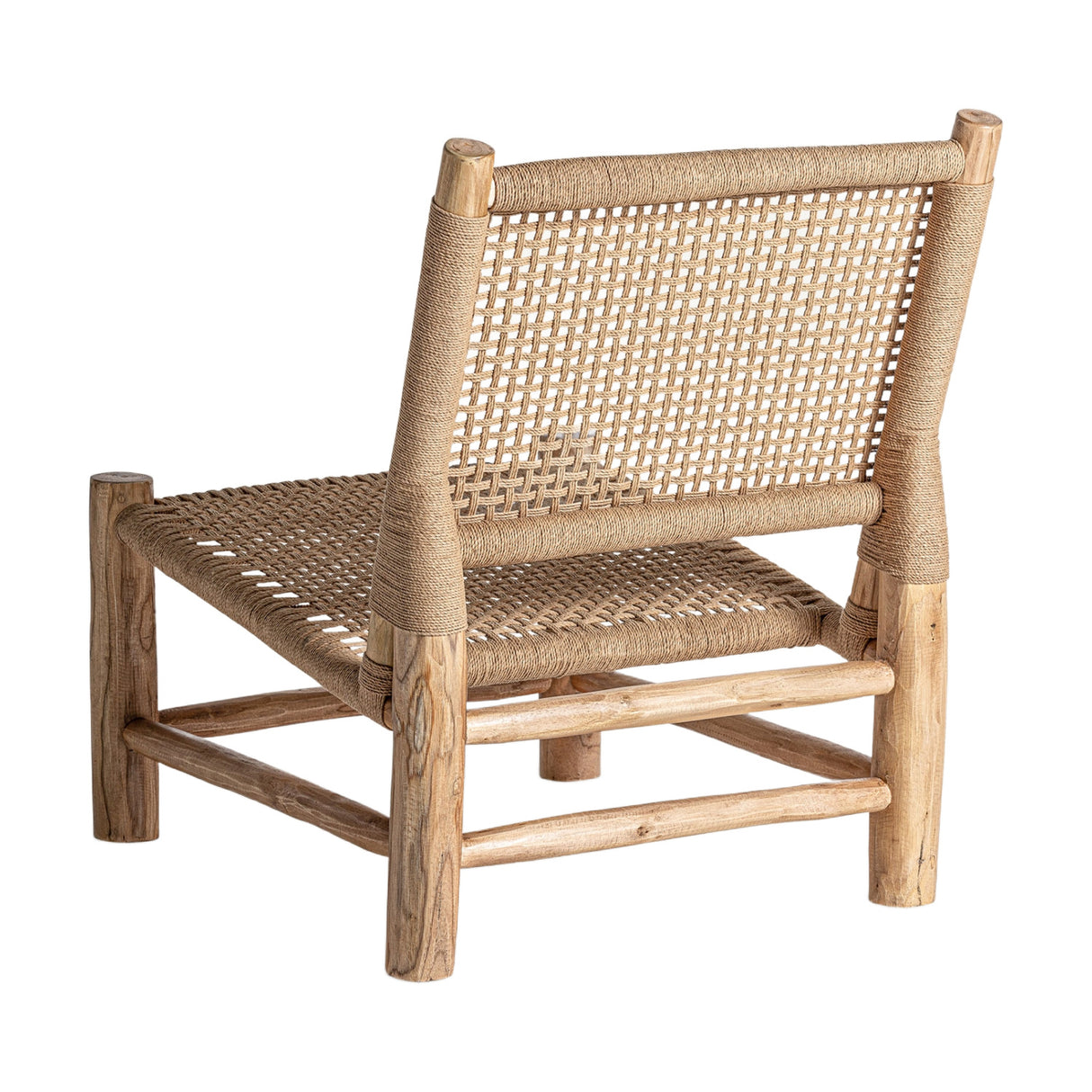 Modern European furniture - Teak Framed Hemp Accent Chair - www.oroa.com | Oroa.com