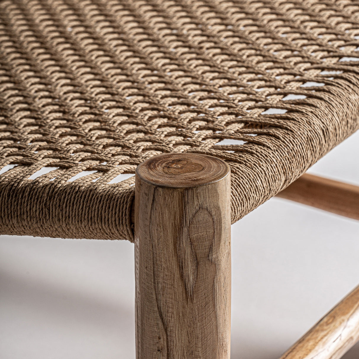 Modern European furniture - Teak Framed Hemp Accent Chair - www.oroa.com | Oroa.com