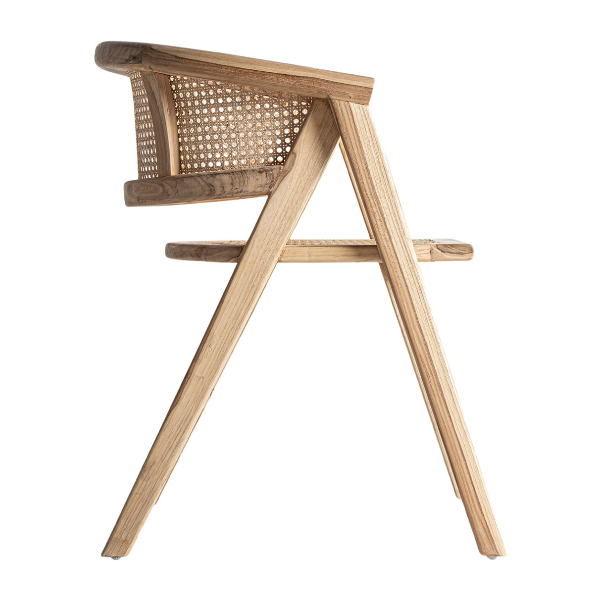 Modern European furniture - Teak Curved-Back Dining Chair - www.oroa.com | Oroa.com