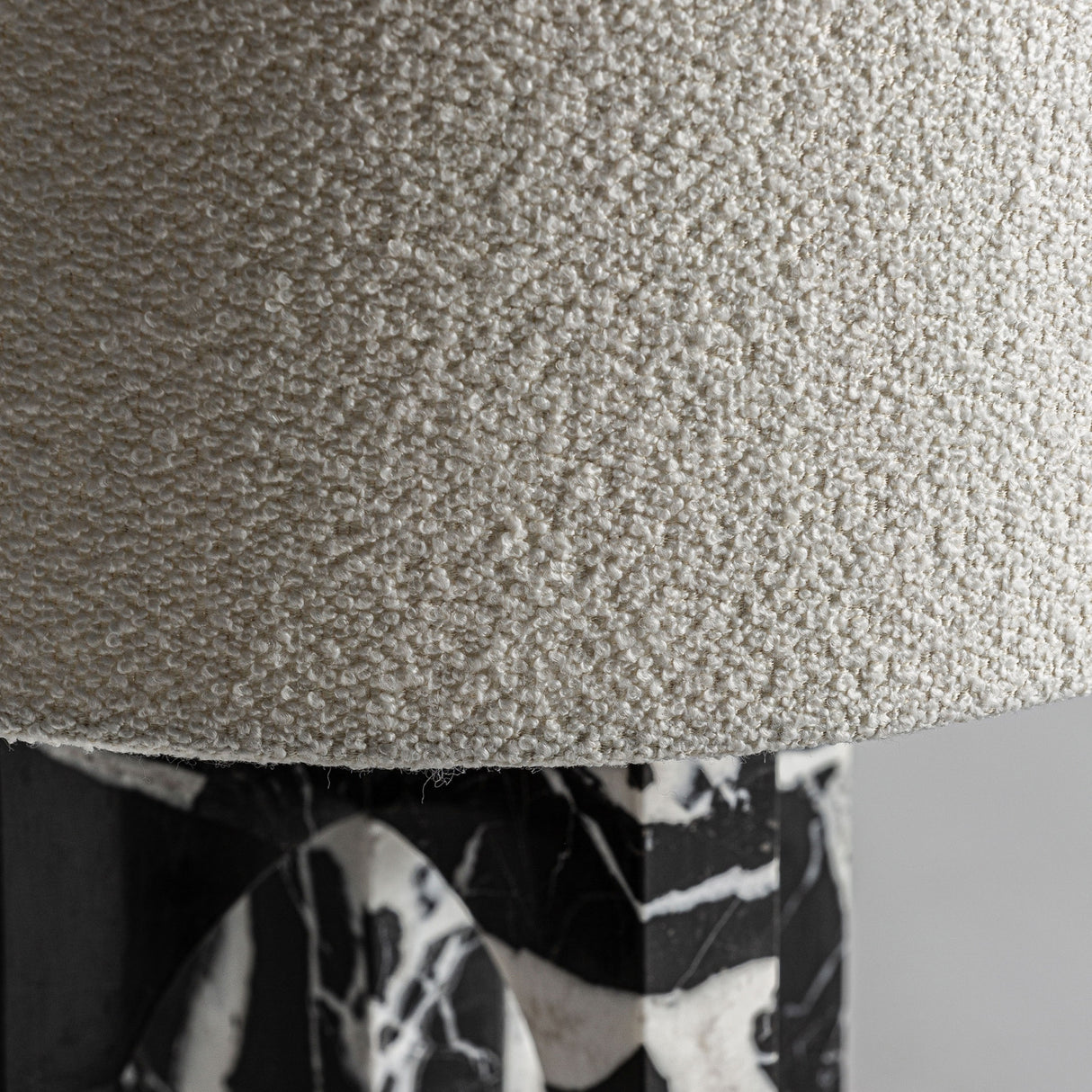 White Cotton Marble Table Lamp | Oroa.com