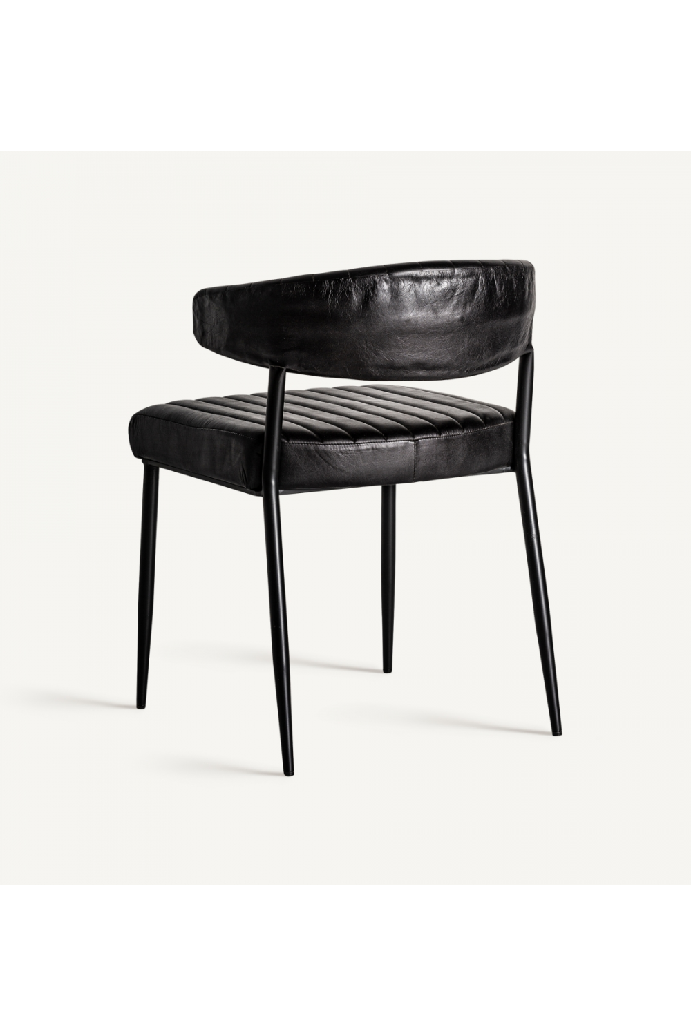 Black Leather Dining Chair (2) | Vical Home Jarpen | Oroa.com