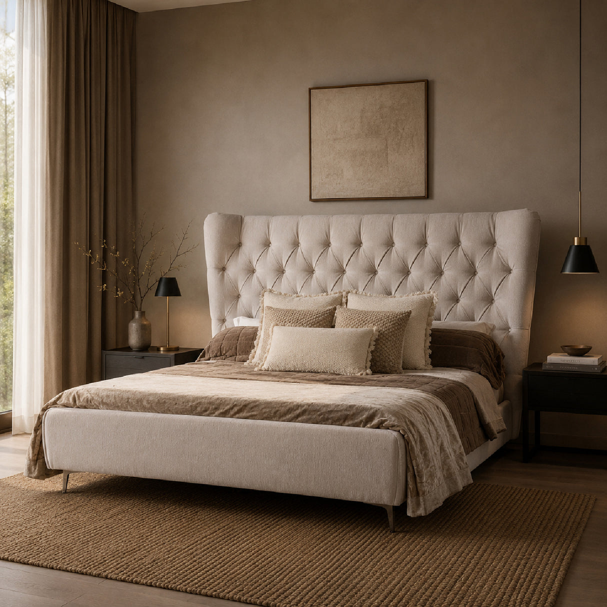 Modern European furniture - Button-Tufted Bed - www.oroa.com | Oroa.com