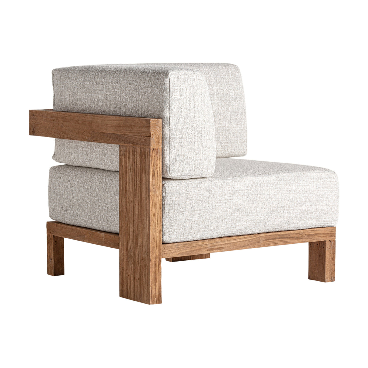 Modern furniture - Teak Framed Gray Sofa - www.oroa.com | Oroa.com