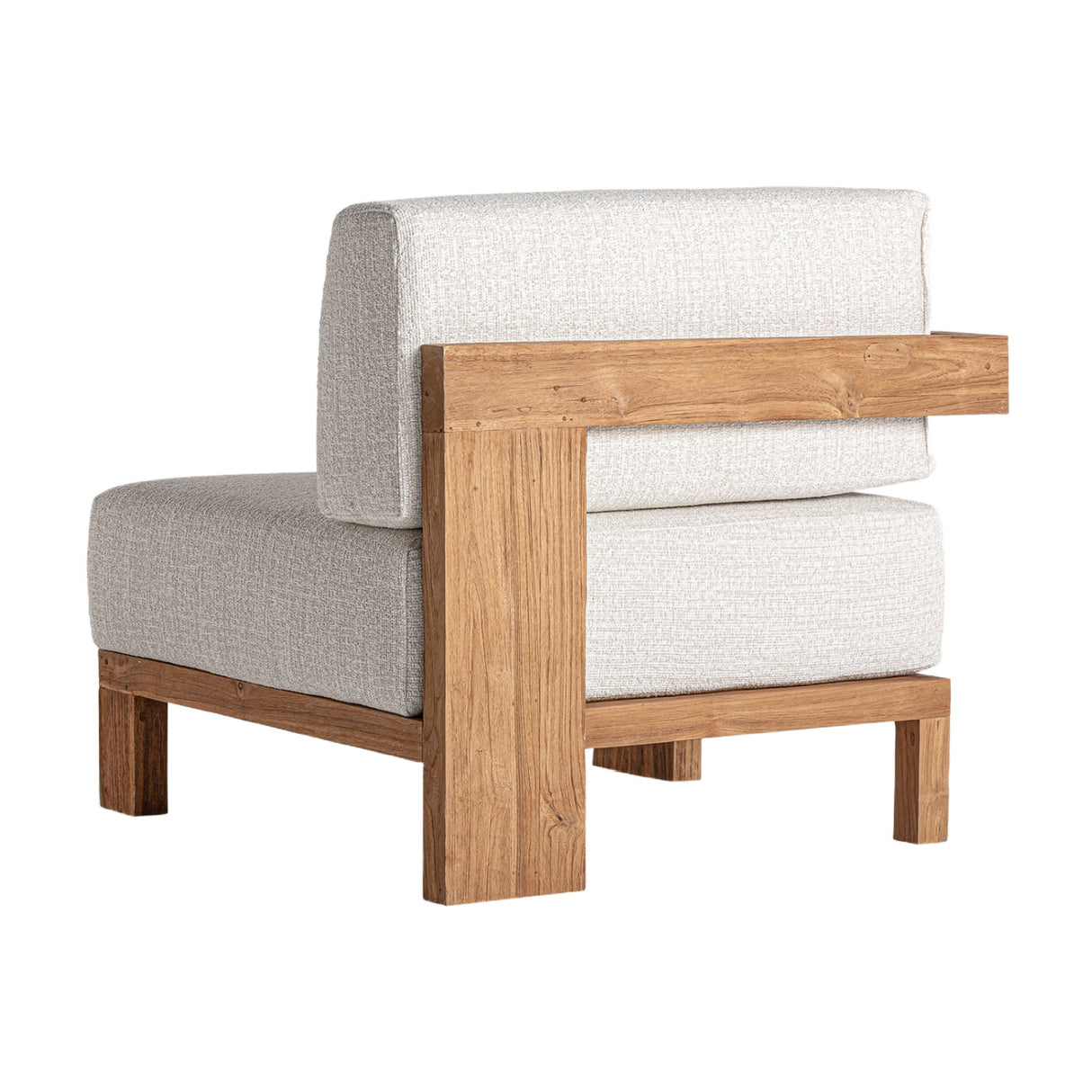 Modern furniture - Teak Framed Gray Sofa - www.oroa.com | Oroa.com