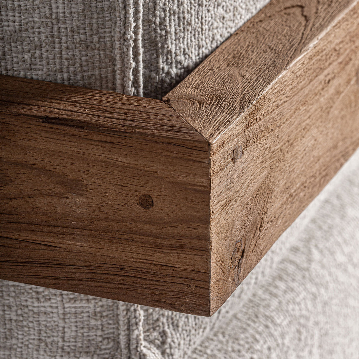 Modern furniture - Teak Framed Gray Sofa - www.oroa.com | Oroa.com