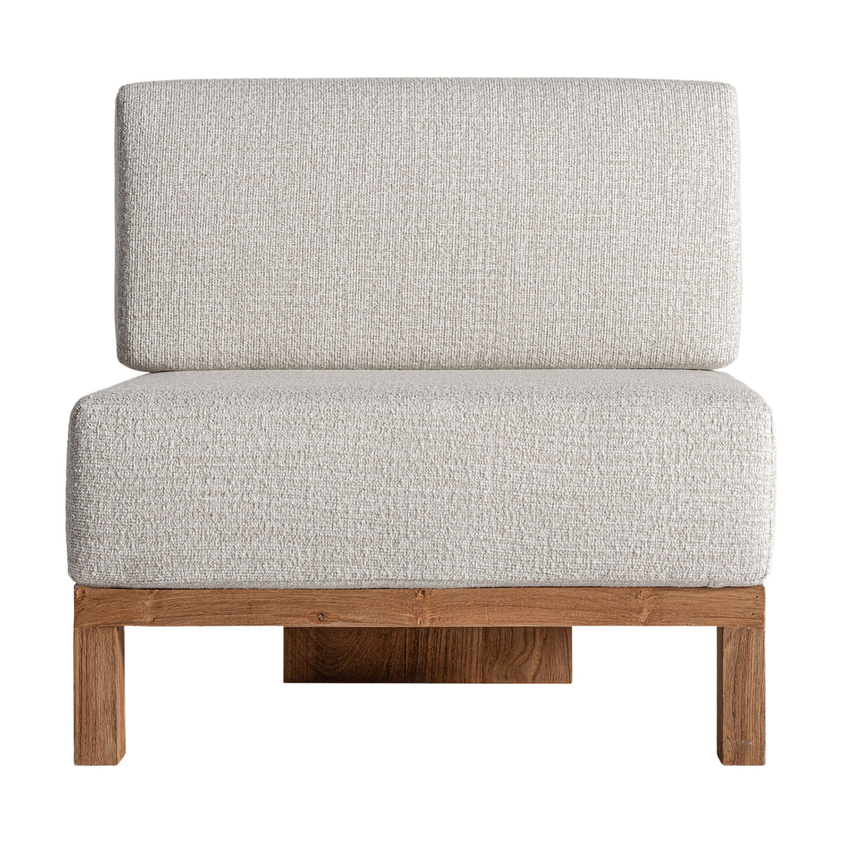 Modern furniture - Teak Framed Gray Sofa - www.oroa.com | Oroa.com