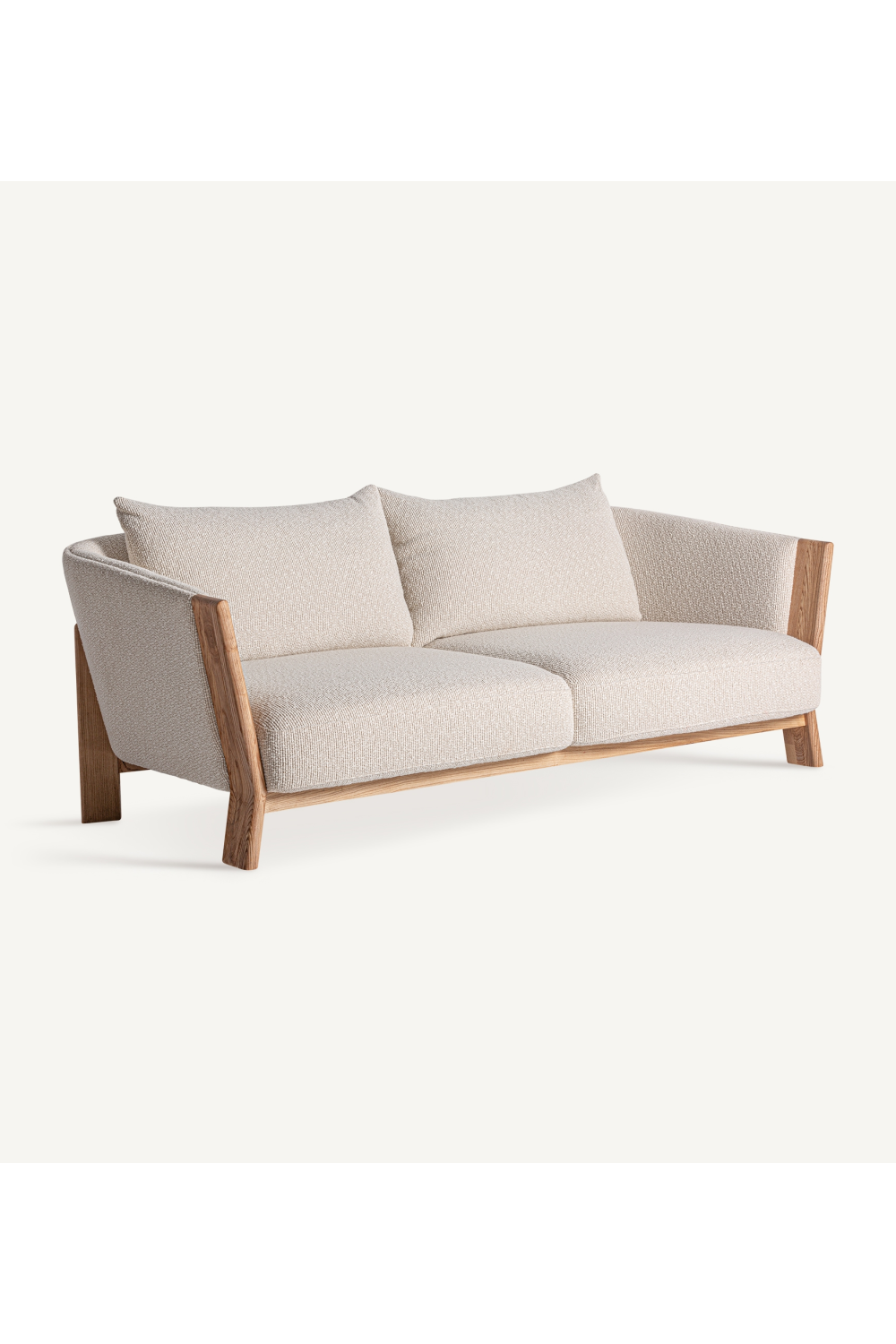 Barrel Oak Wood Sofa | Vical Home Nara | Oroa.com