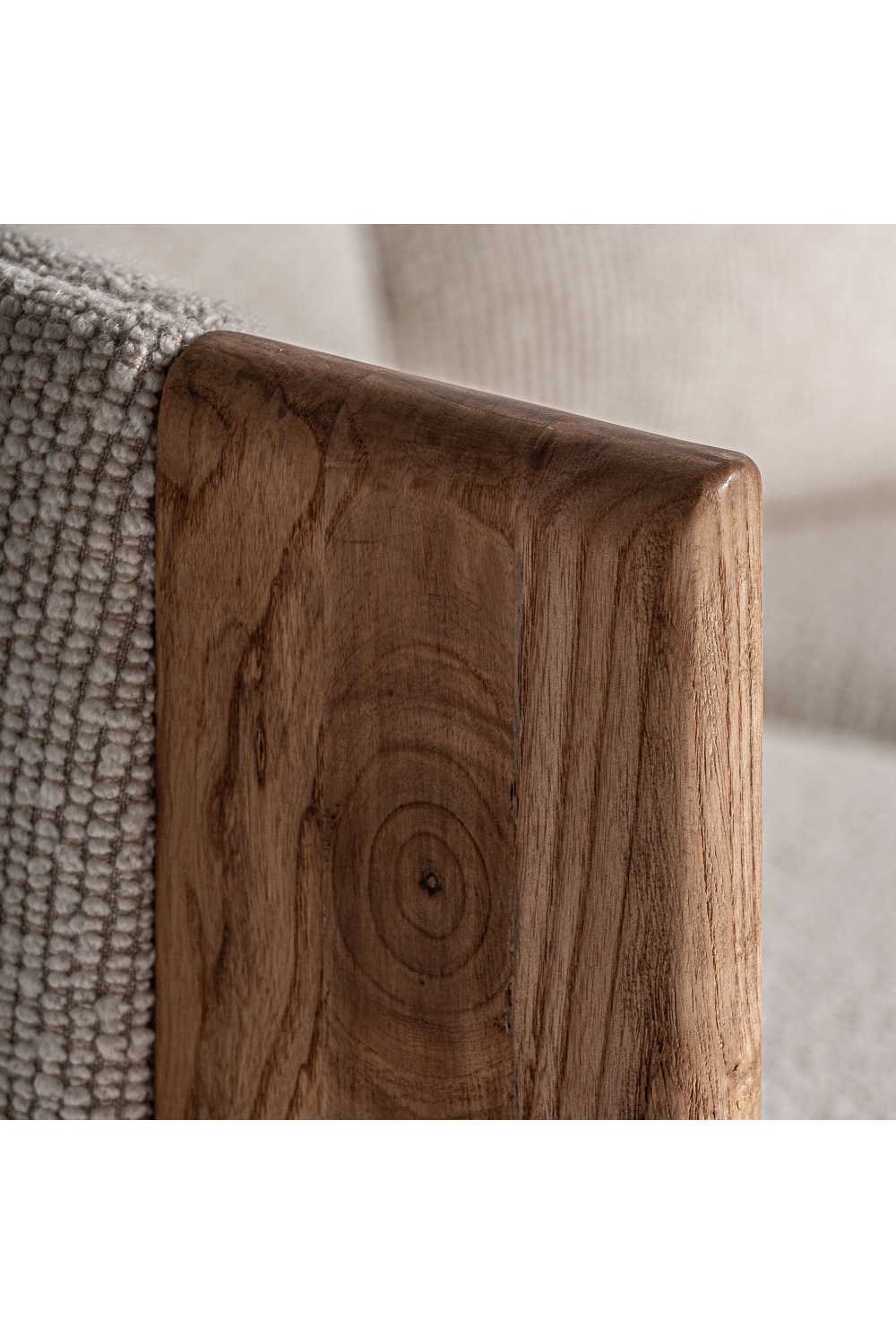 Barrel Oak Wood Sofa | Oroa.com