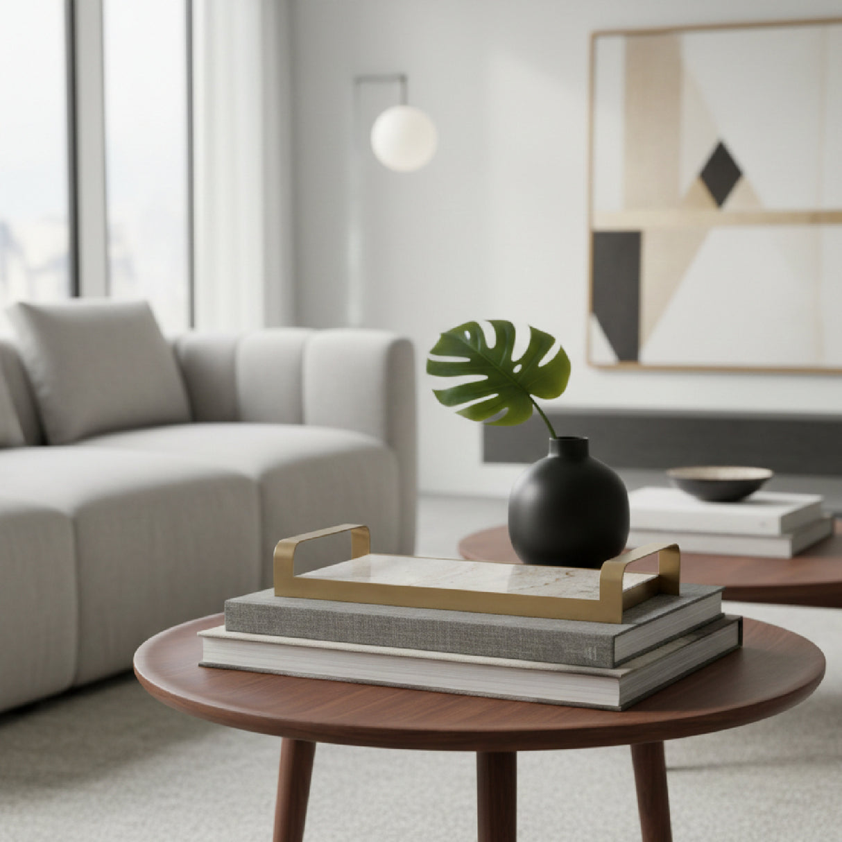 Gold Framed Marble Tray | Vical Home Tetbury | Oroa.com