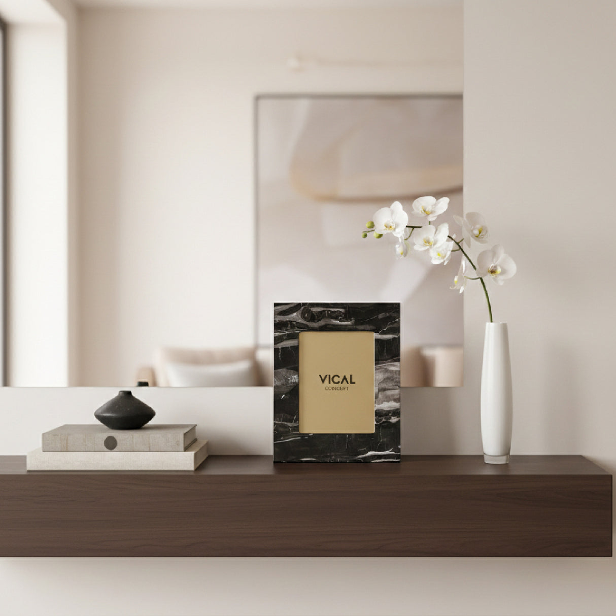 Black Marble Photo Frame | Vical Home | Oroa.com