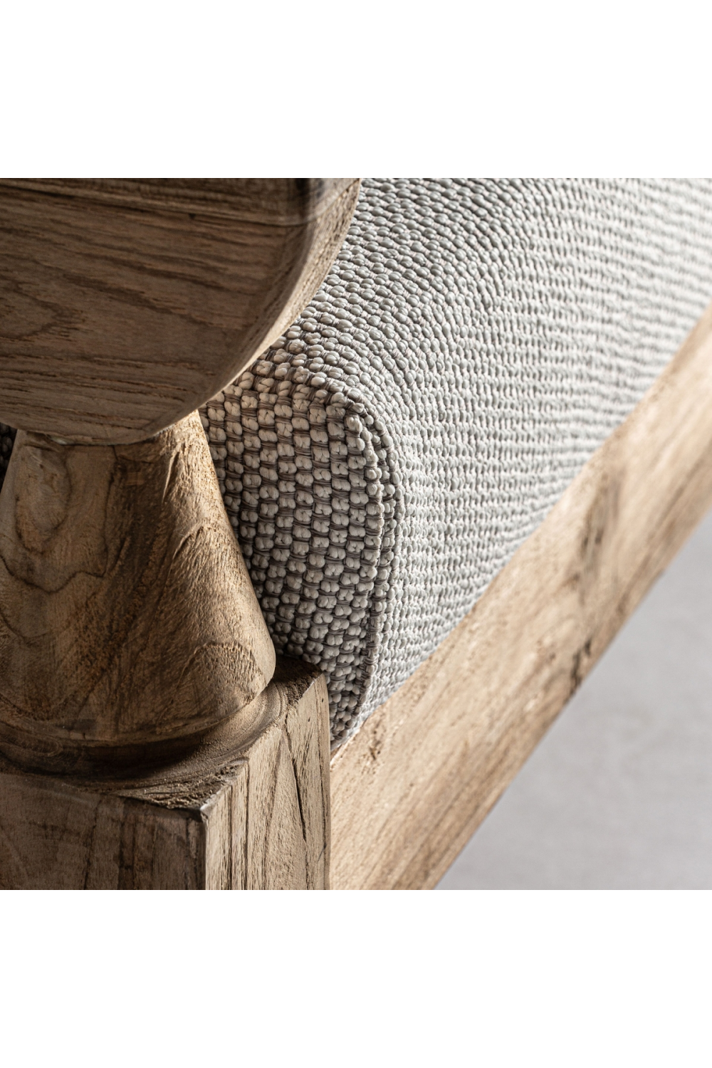 Wooden Framed Padded Outdoor Lounge Chair | Vical Home Jodphur | Oroa.com