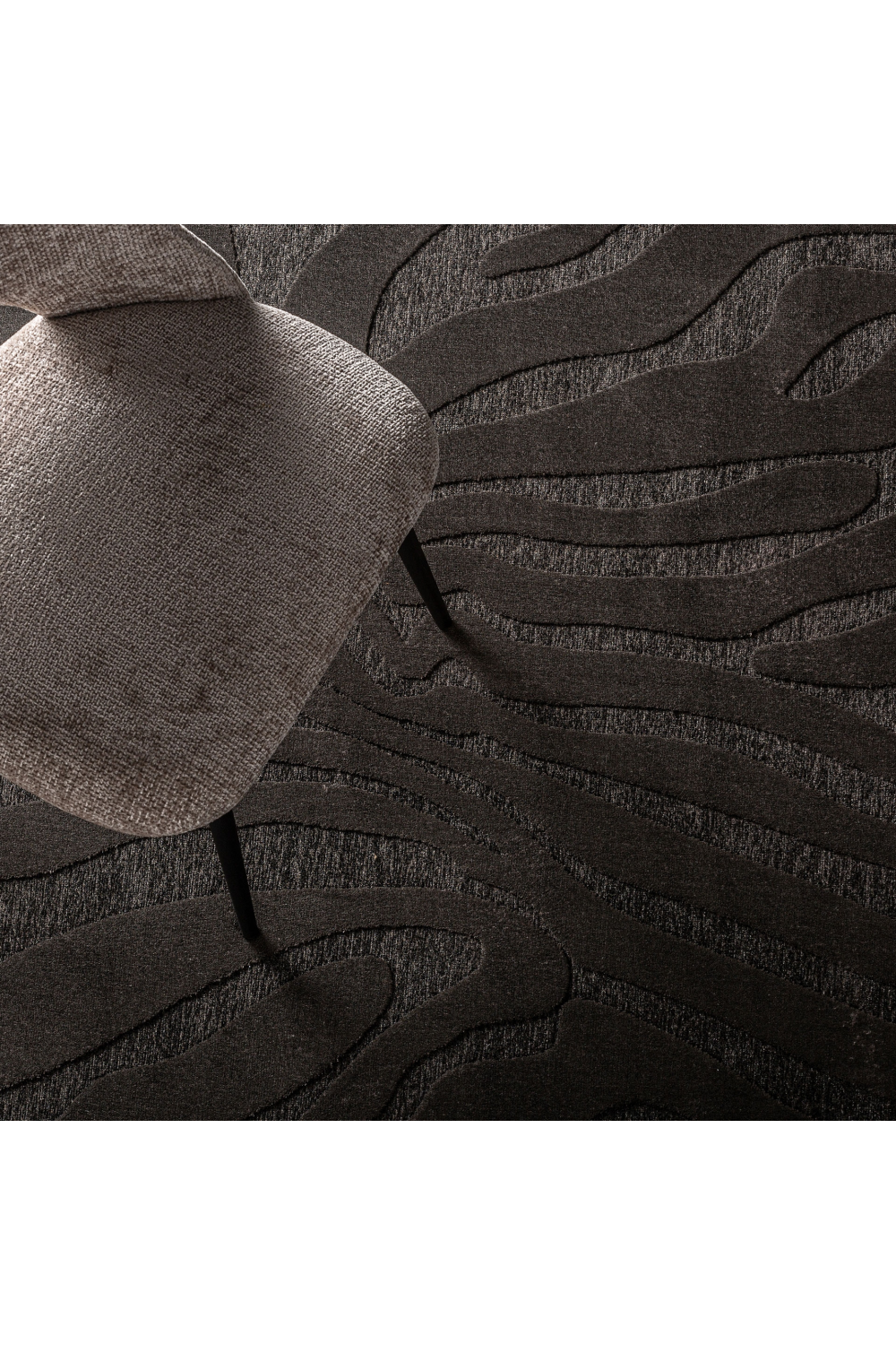 Black Viscose Area Rug 10' x 7' | Vical Home Nea | Oroa.com