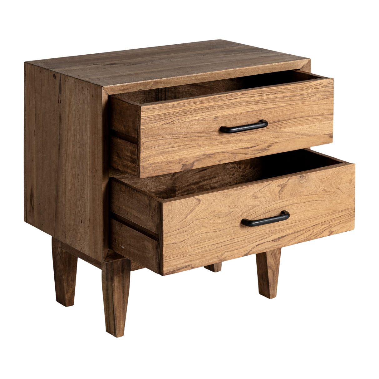 Modern European furniture - Natural Wood 2-Drawer Bedside Table - www.oroa.com | Oroa.com