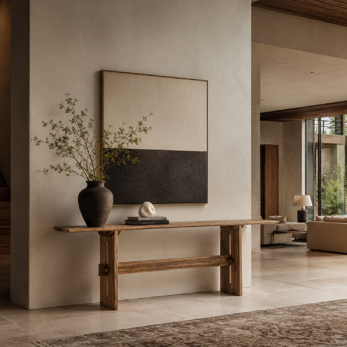 Natural Wood Console Table | Oroa.com