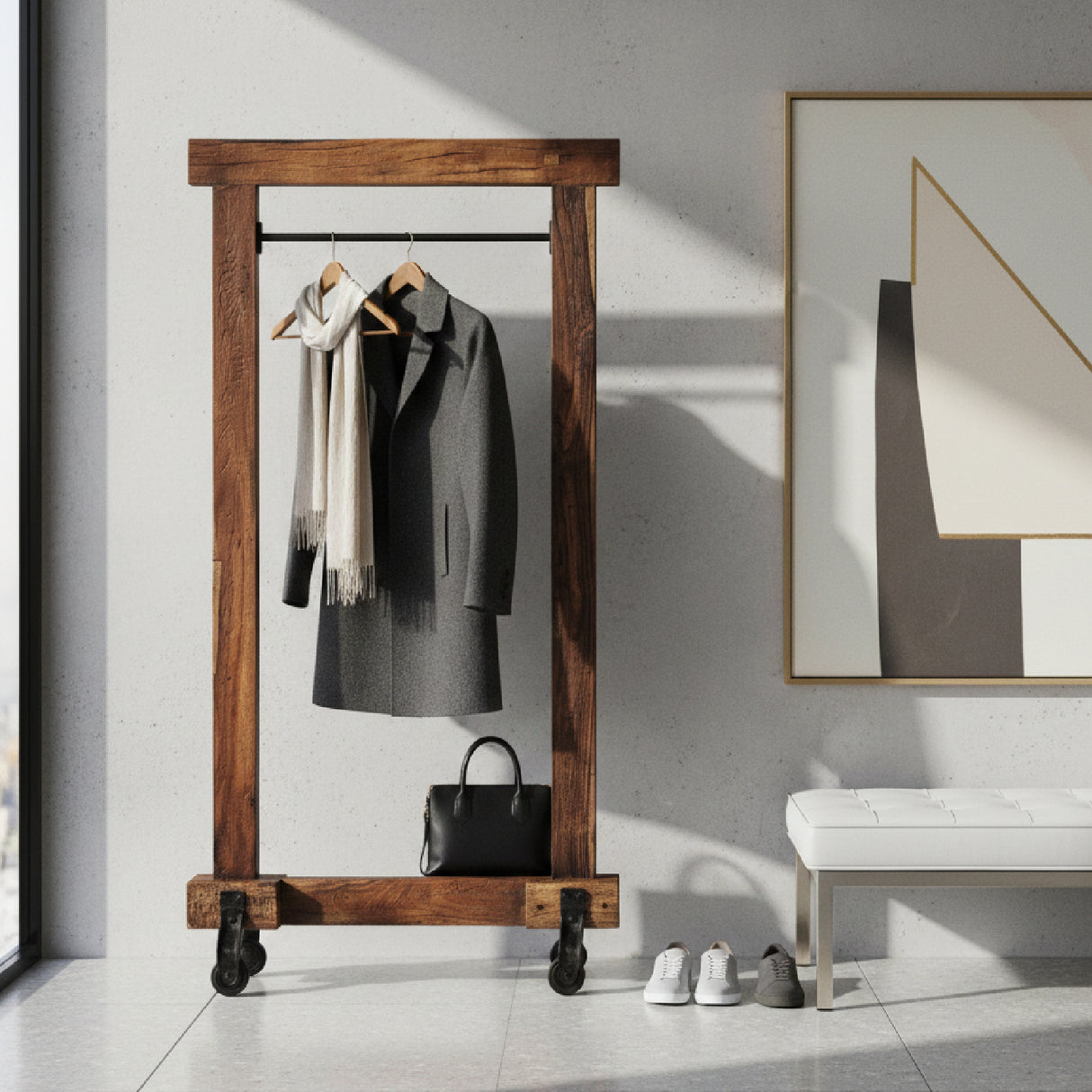 Mango Wood Coat Rack | Oroa.com