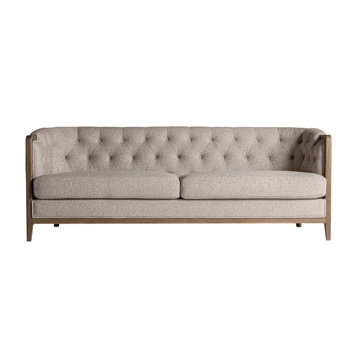 Modern European furniture - Beige Tufted Sofa - www.oroa.com | Oroa.com