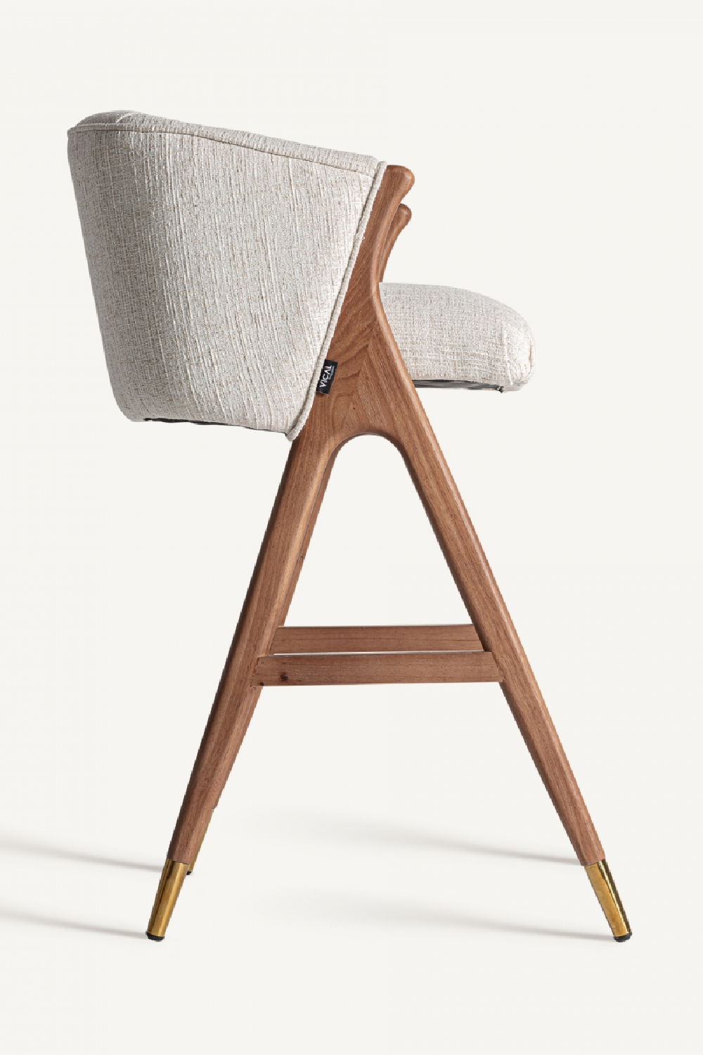 Beige Curved Bar Stool | Vical Home Douze | Oroa.com
