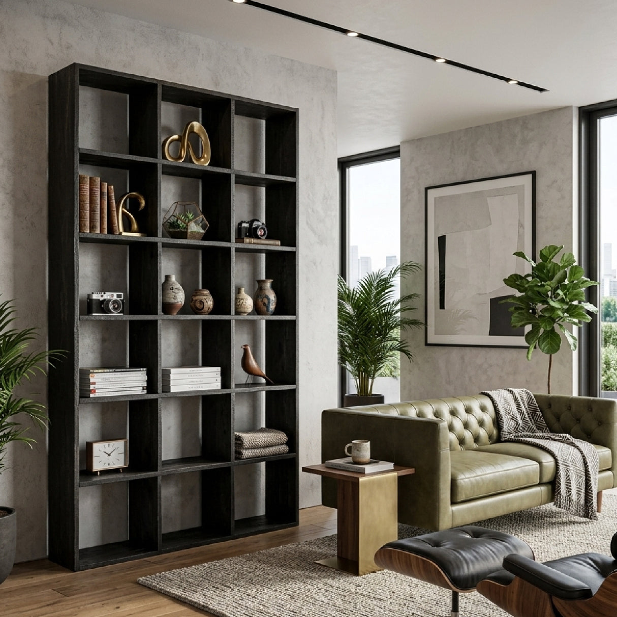Black Wooden Bookshelf | Oroa.com