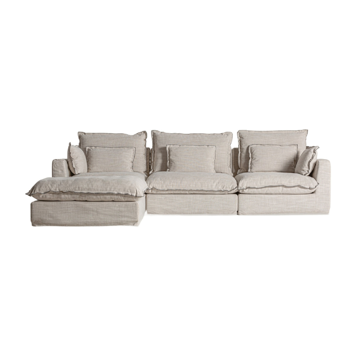 White Right Corner Modular Sofa | Oroa.com