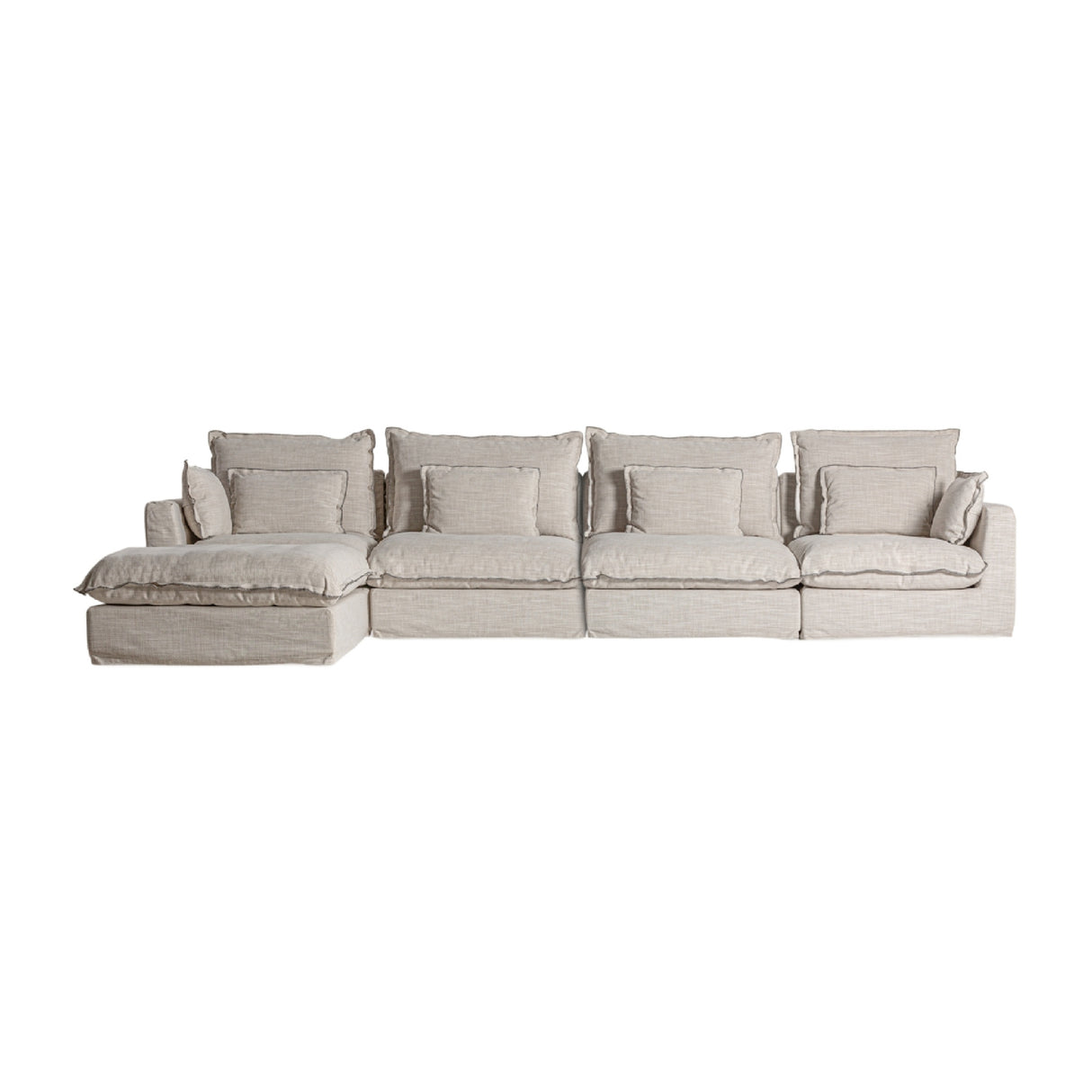 White Right Corner Modular Sofa | Oroa.com