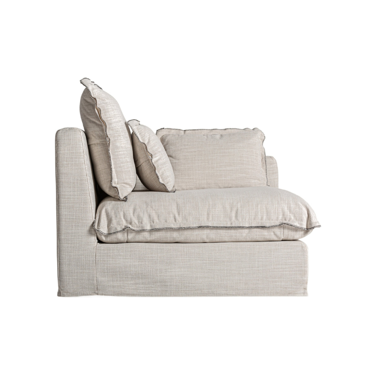 White Right Corner Modular Sofa | Oroa.com