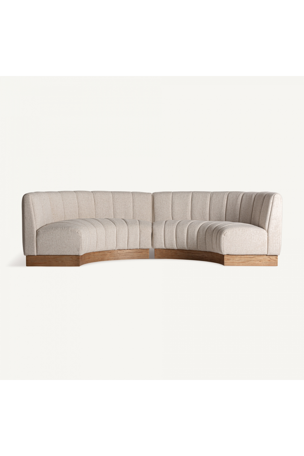 Beige Channeled Central Sofa | Vical Home Lurcy | Oroa.com