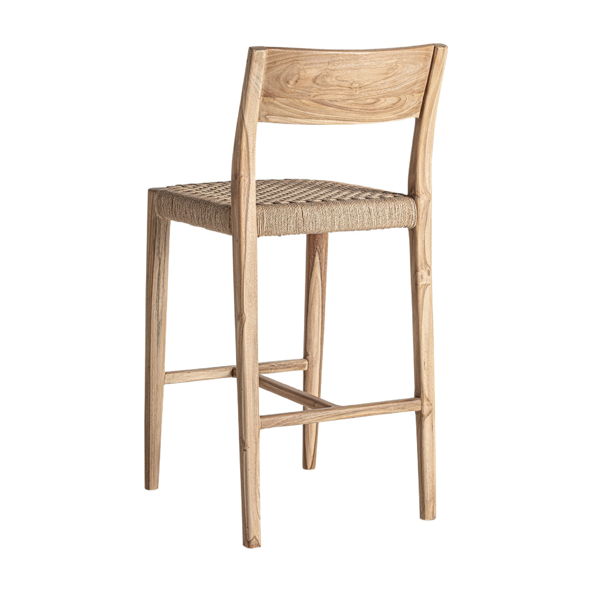 Modern European furniture - Brown Teak Counter Stool - www.oroa.com | Oroa.com