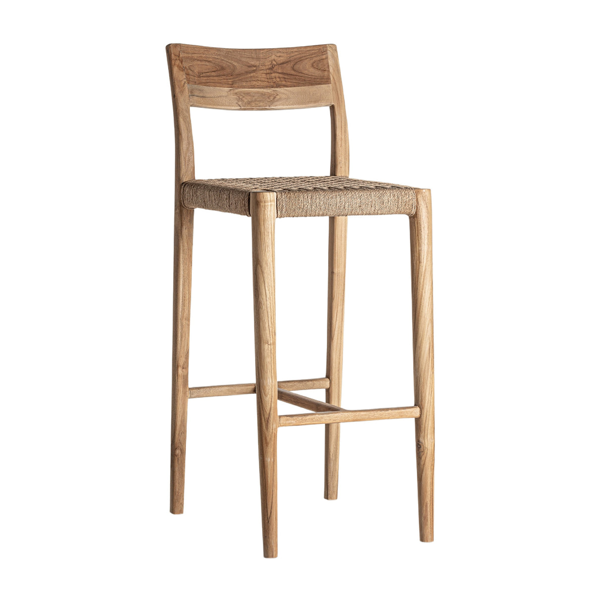 Modern European furniture - Brown Teak Bar Stool - www.oroa.com | Oroa.com