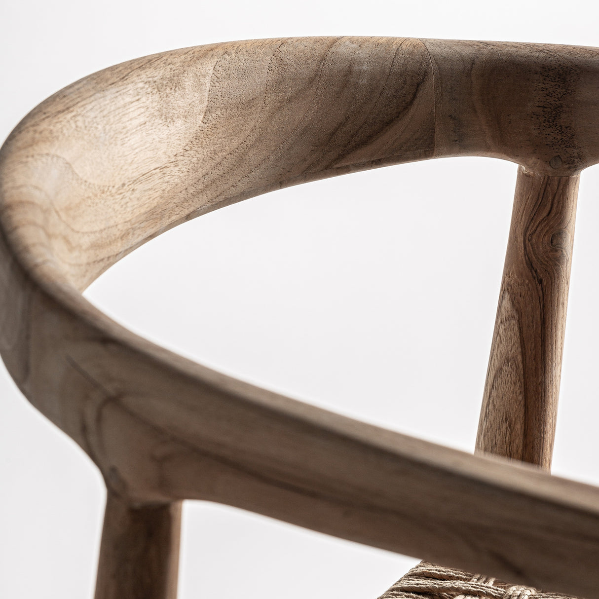 Modern European furniture - Brown Teak Curved Counter Stool - www.oroa.com | Oroa.com