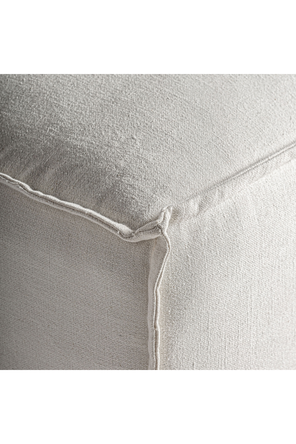 White Linen Right Corner Sofa | Vical Home Virolle | Oroa.com