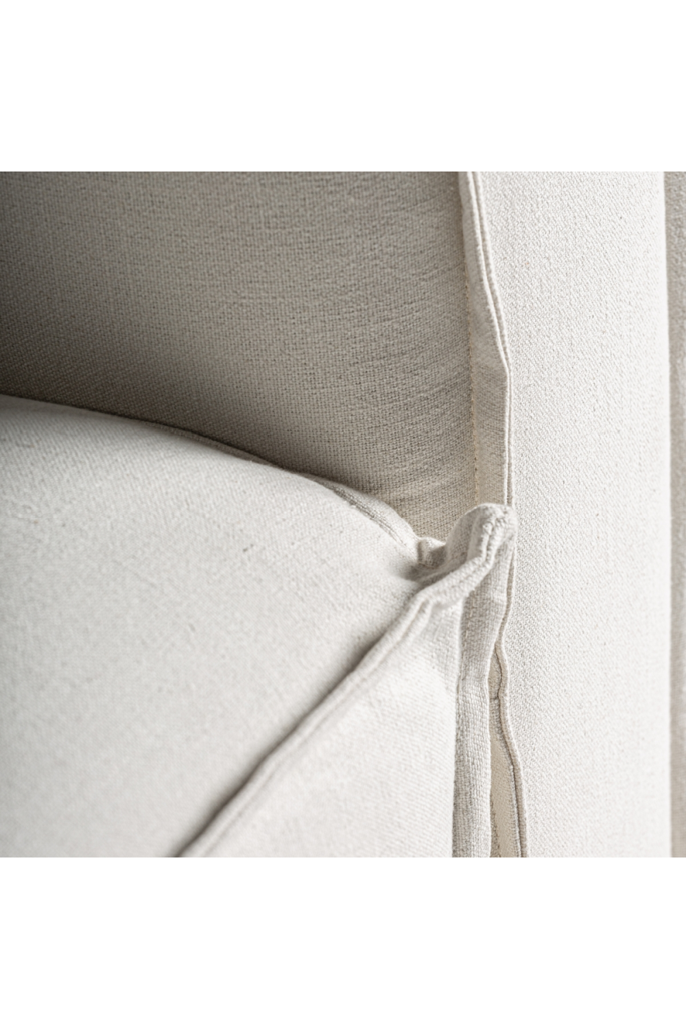 White Linen Right Corner Sofa | Vical Home Virolle | Oroa.com