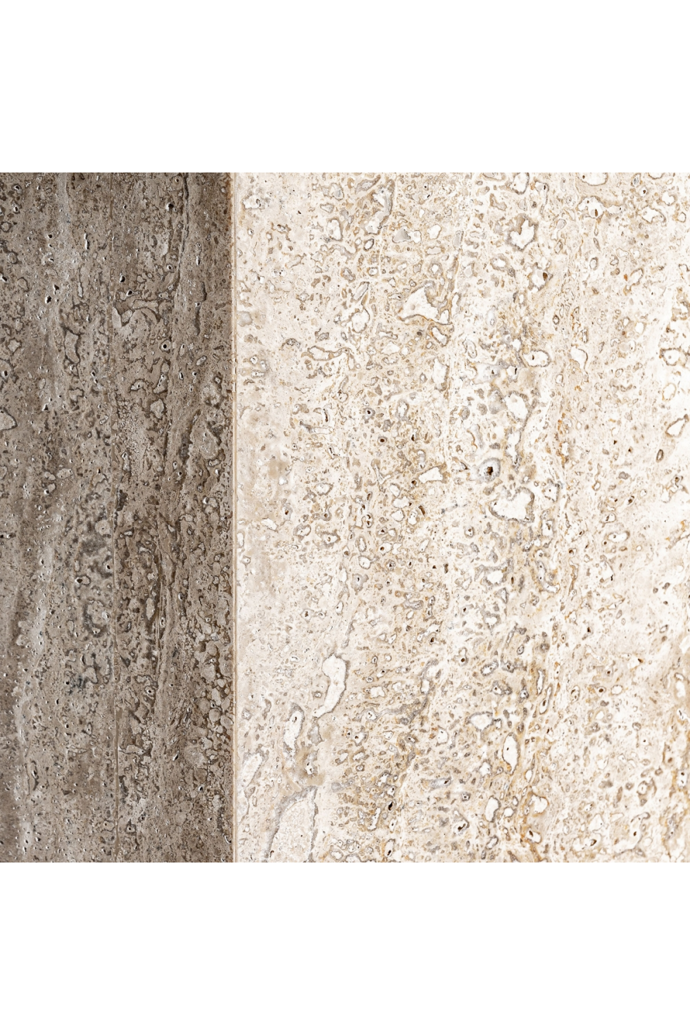 Triple Hexagon Travertine Side Table | Oroa.com