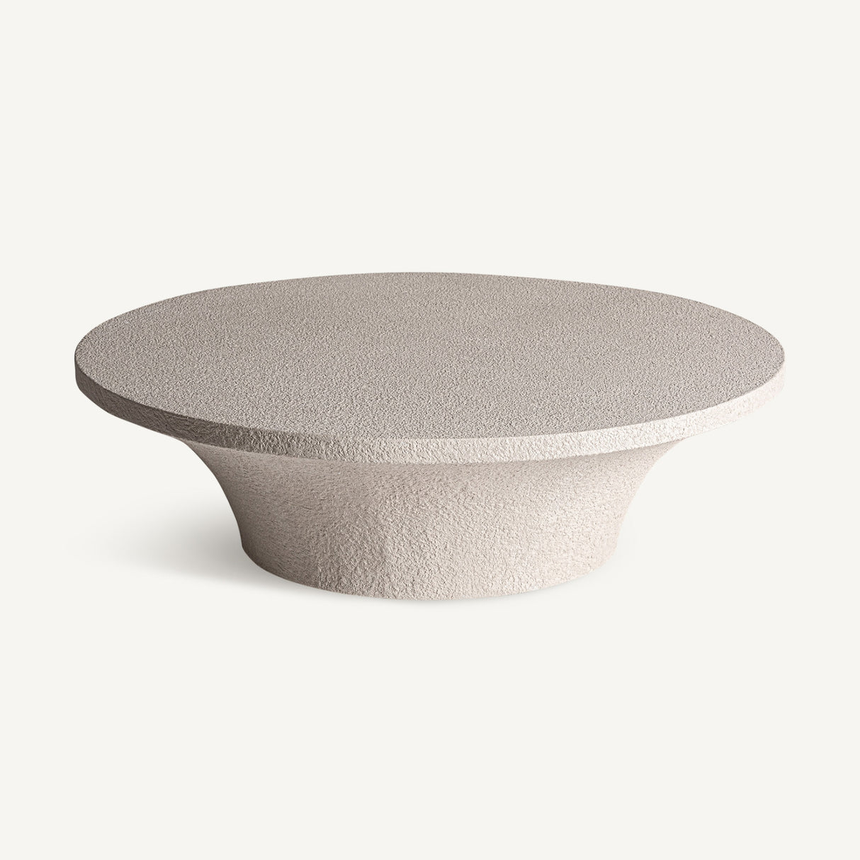 Beige Cement Round Coffee Table | Oroa.com