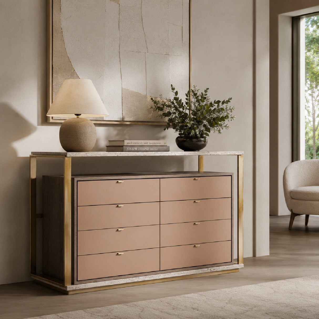 Gold 8-Drawer Chest | Oroa.com