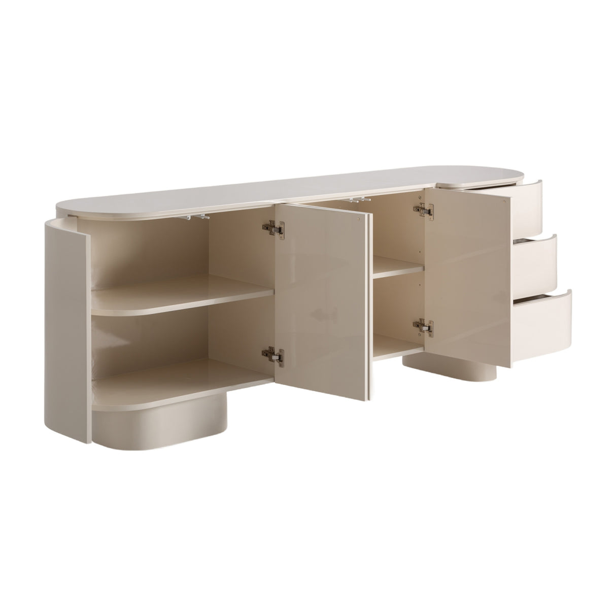 Modern European furniture - White 3-Drawer Sideboard - www.oroa.com | Oroa.com