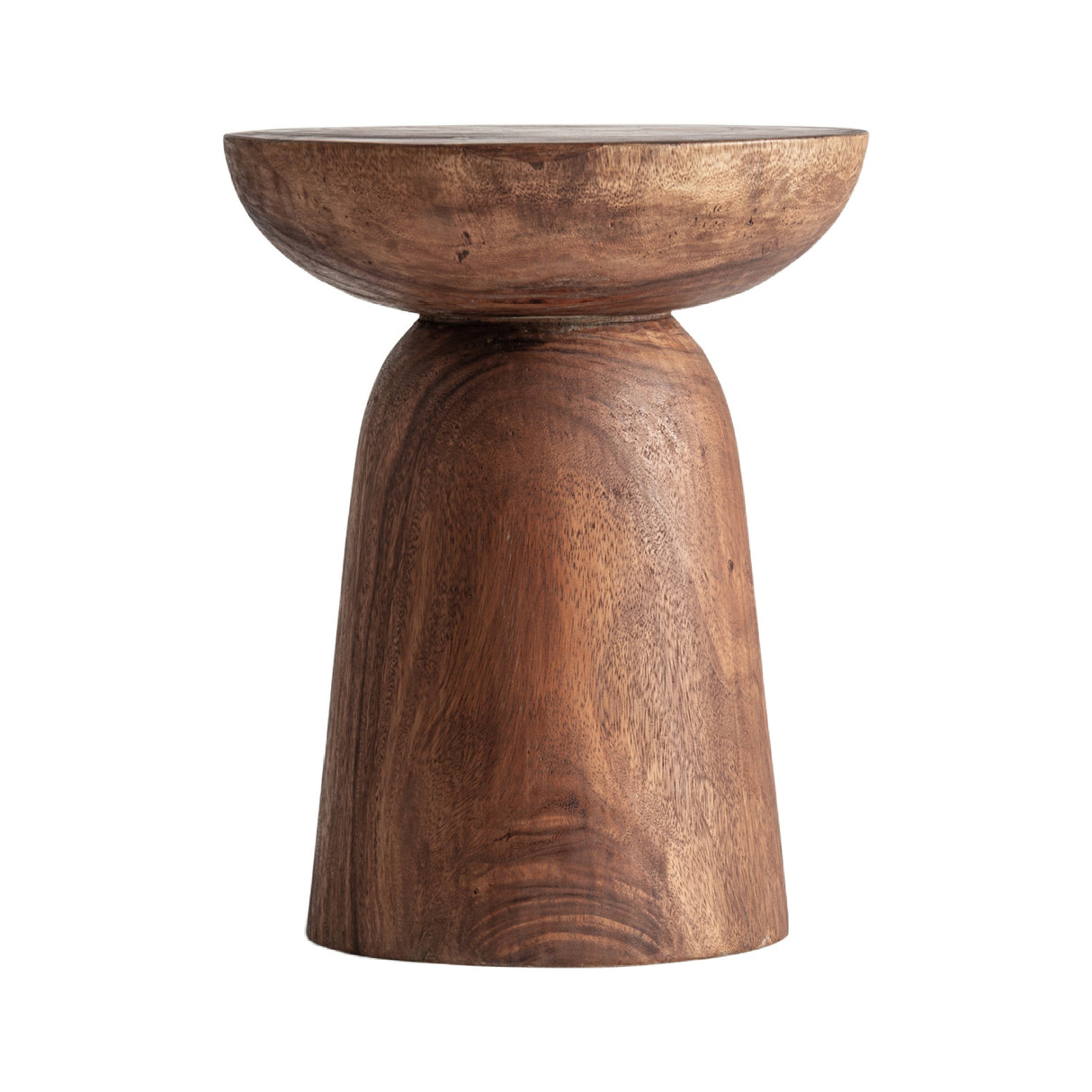 Suar Wood Round Side Table | Oroa.com