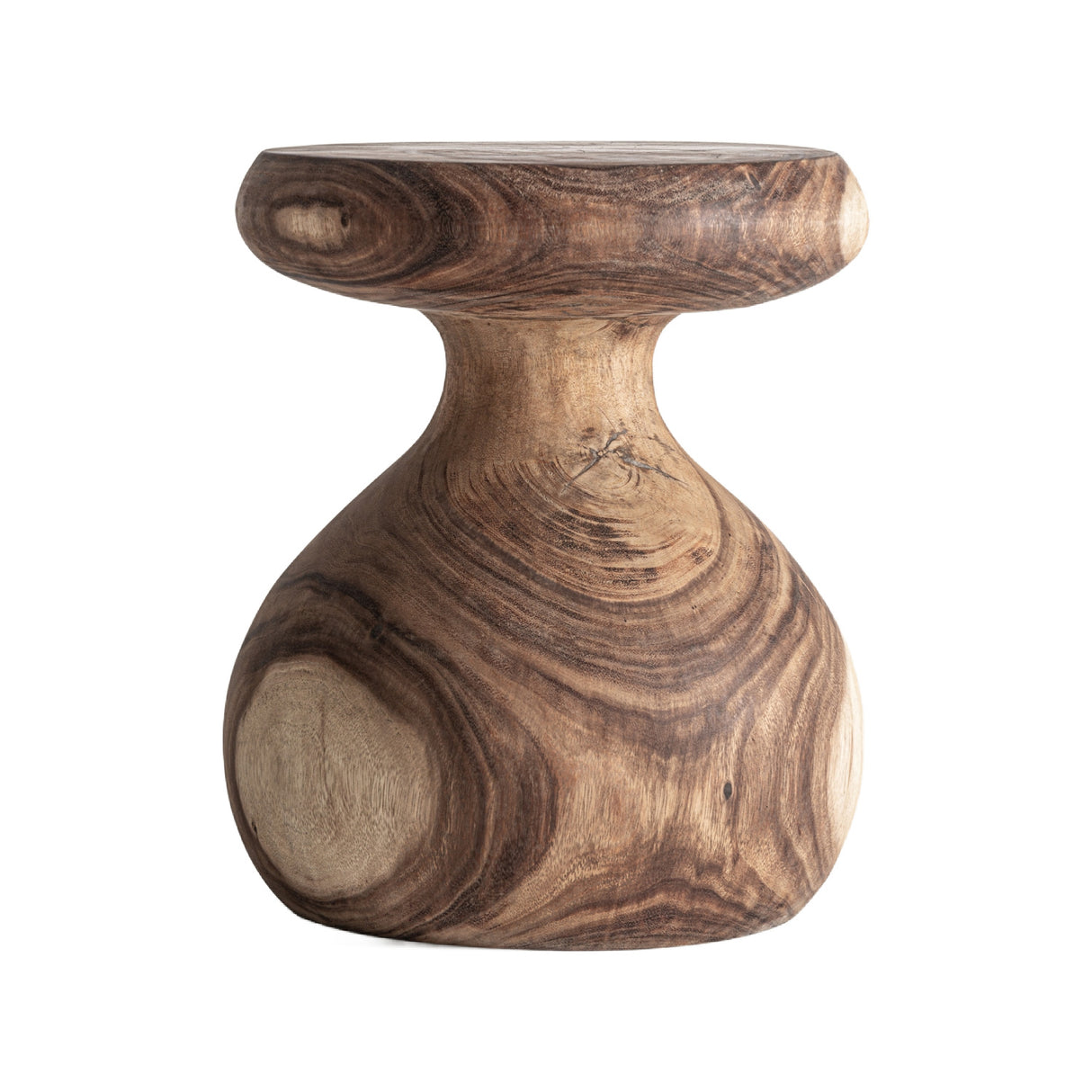 Suar Wood Asymmetrical Side Table | Oroa.com