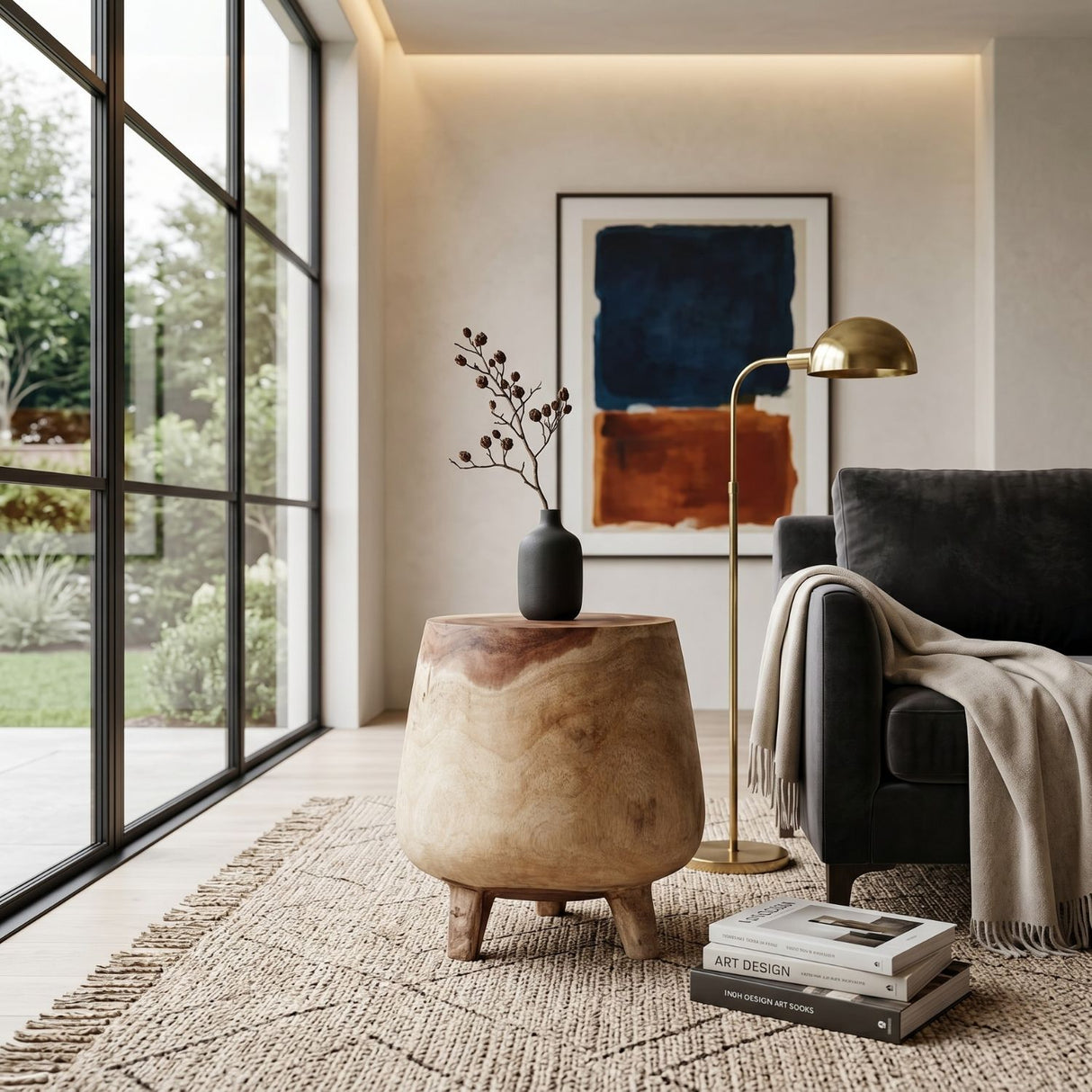 Suar Wood Ethnic-Style Side Table | Oroa.com