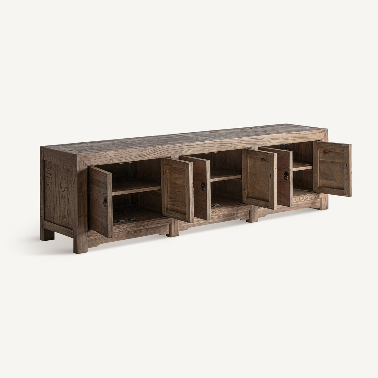 Pine Wood 6-Door TV Stand | Oroa.com