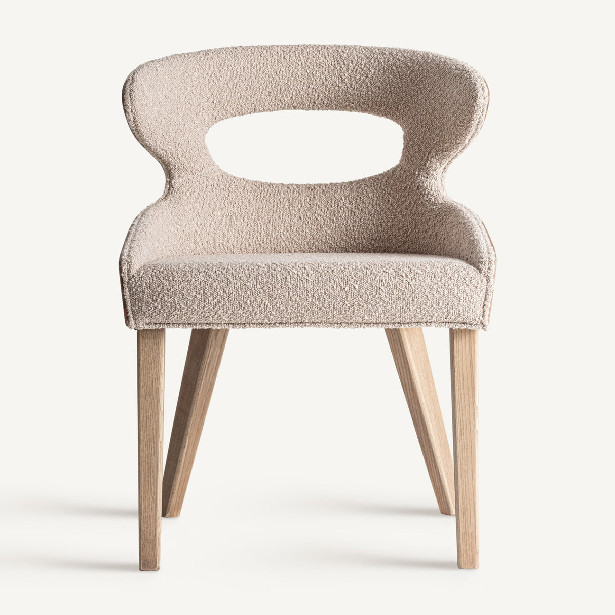Beige Cutout Back Dining Chair | Oroa.com