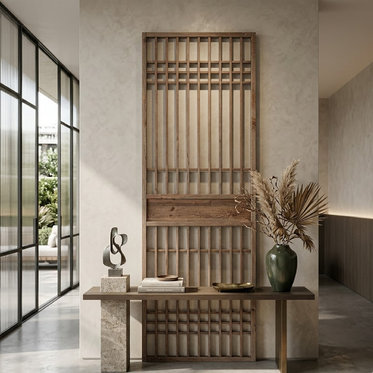 Modern European furniture - Pine Wood Slatted Wall Art - www.oroa.com | Oroa.com