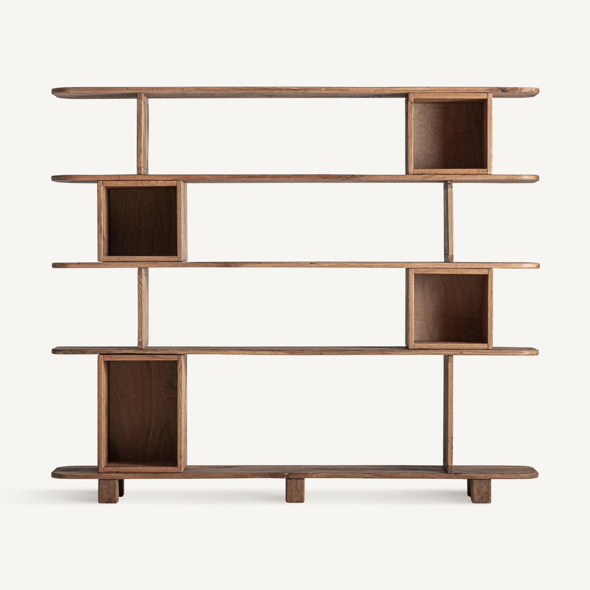 Modern European furniture - Oak Wood Staggered Bookcase - www.oroa.com | Oroa.com