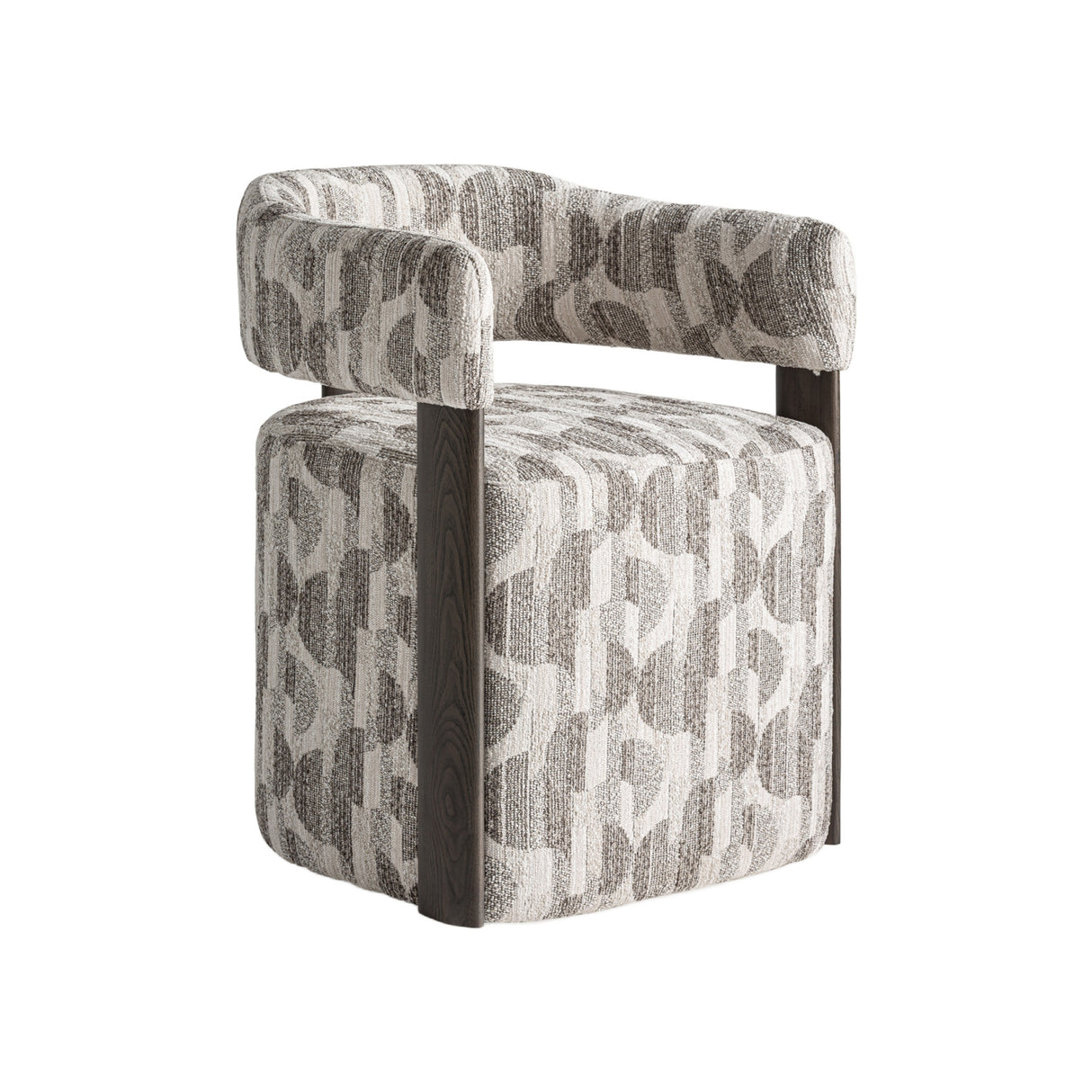 Modern European furniture - Gray Printed Accent Chair - www.oroa.com | Oroa.com